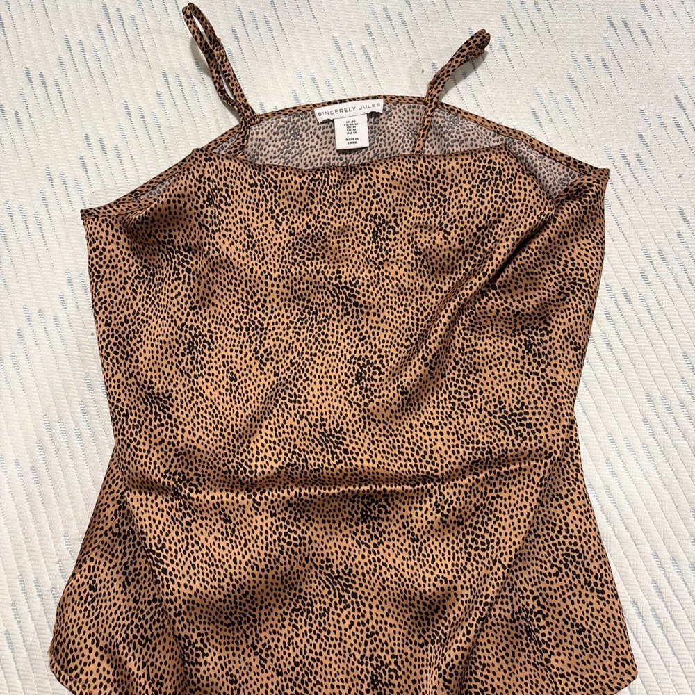 Zara Brown Leopard Print Camisole